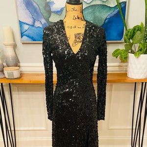 Black Helena Sequin Dress.  French Connection
